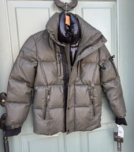 SAM NEW YORK boys Military Green THOMPSON down Jacket Coat Sz 10 NWT