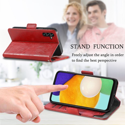 For Samsung Galaxy A06 A16 A26 A36 A56 Men's Vintage Leather Wallet Stand Case - Picture 76 of 85