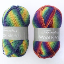 2 Skeins / TIMELESS - 50g / 210m - 75% SW Wool / 25% Nylon WOOL BLEND