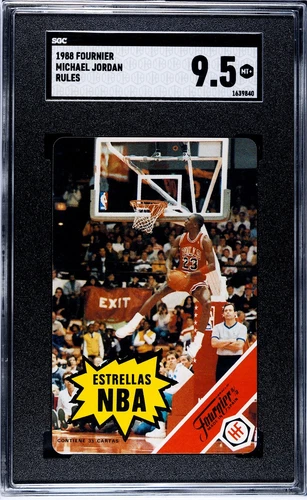 1988 Fournier Estrellas Michael Jordan Rules Card SGC 9.5 MT+ Spanish