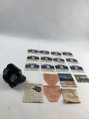 Vintage Sawyer's View Master 3D Stereo Reel Viewer Stereoscope Black W/ Reels