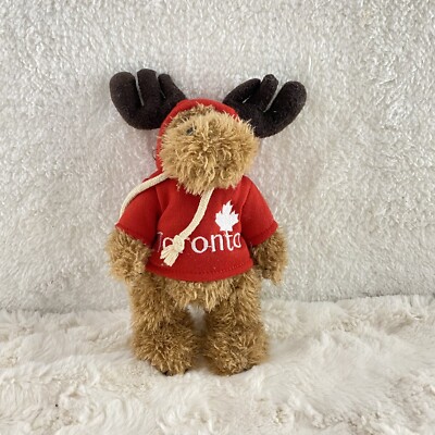 Creature Comforts Moose Plush Stuffed Animal Brown Red Toronto