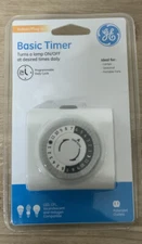 📀 GE Basic Timer Indoor /Plug-In Turns A Lamp ON/OFF , Polarized Outlets - NEW