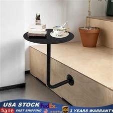 Black Coffee Table Wall-mounted Bar Table Modern Pub Table for Home/Commercial