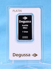 Lingotes de platino 1 OZ platino 999.5 Degussa en blister original