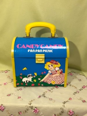 MegaHouse Candy Candy Picnic Box Retro Plastic Blue Yellow Vintage Toy