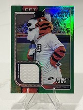 2026 Topps Series 1 Celebration Paws Mascot Green Rainbow Relic #MAS-PAW /99 SP
