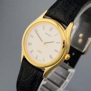 Authentic SEIKO SPIRIT 1F21-0J70 Gold Plated Watch From Japan