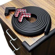 Foam Baby Proof Corners and Edges, Corner Protector Baby 12ft Black