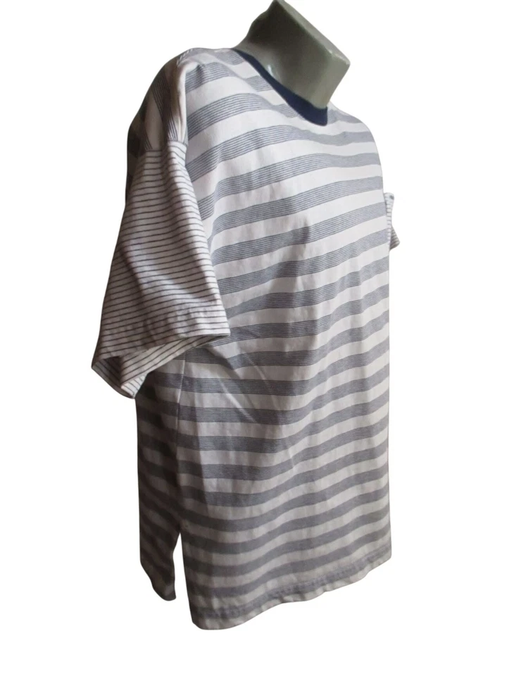 Camiseta De Colección Hang Ten Grande Años 80 Rayas de Tabla Bolsillo HECHA EN EE. UU. Surfer Lg Foto 2 de 4