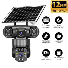 Solar Battery Powered Wireless WiFi Home Security Camera System Outdoor Pan/Tilt