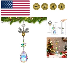 Crystal Suncatchers Bee Prism Rhinestones Ornament, Colorful Diamond Decor Pr...