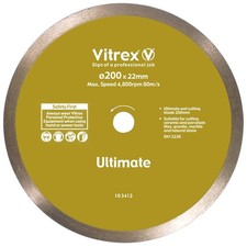 Vitrex 200mm Ultimate Diamond Blade Tile Cutting Blade / Disc - 103412