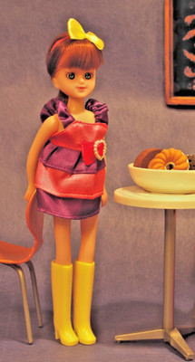 Daiso Japan Outfit for Elly Licca Chan 9'' Doll Pop Idol Costume Purple / Yellow