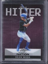 2025 Leaf Baseball Nation #PB-8 Dean Moss Pure Hitters Prismatic Pink #/6
