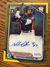 2024 Bowman Chrome NEHOMAR OCHOA JR /75 1st Bowman Auto Yellow #CPA-NOC