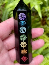 Black Obsidian Chakra Healing Wand
