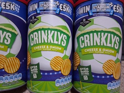 3x Jacob's Cheese & Onion Crinklys Chips Backsnacks 200g Saisonale Dose NEU