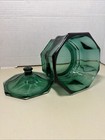 Indiana Glass Teal Green Concord Glass Candy Dish 8 Paneled  — photo 4