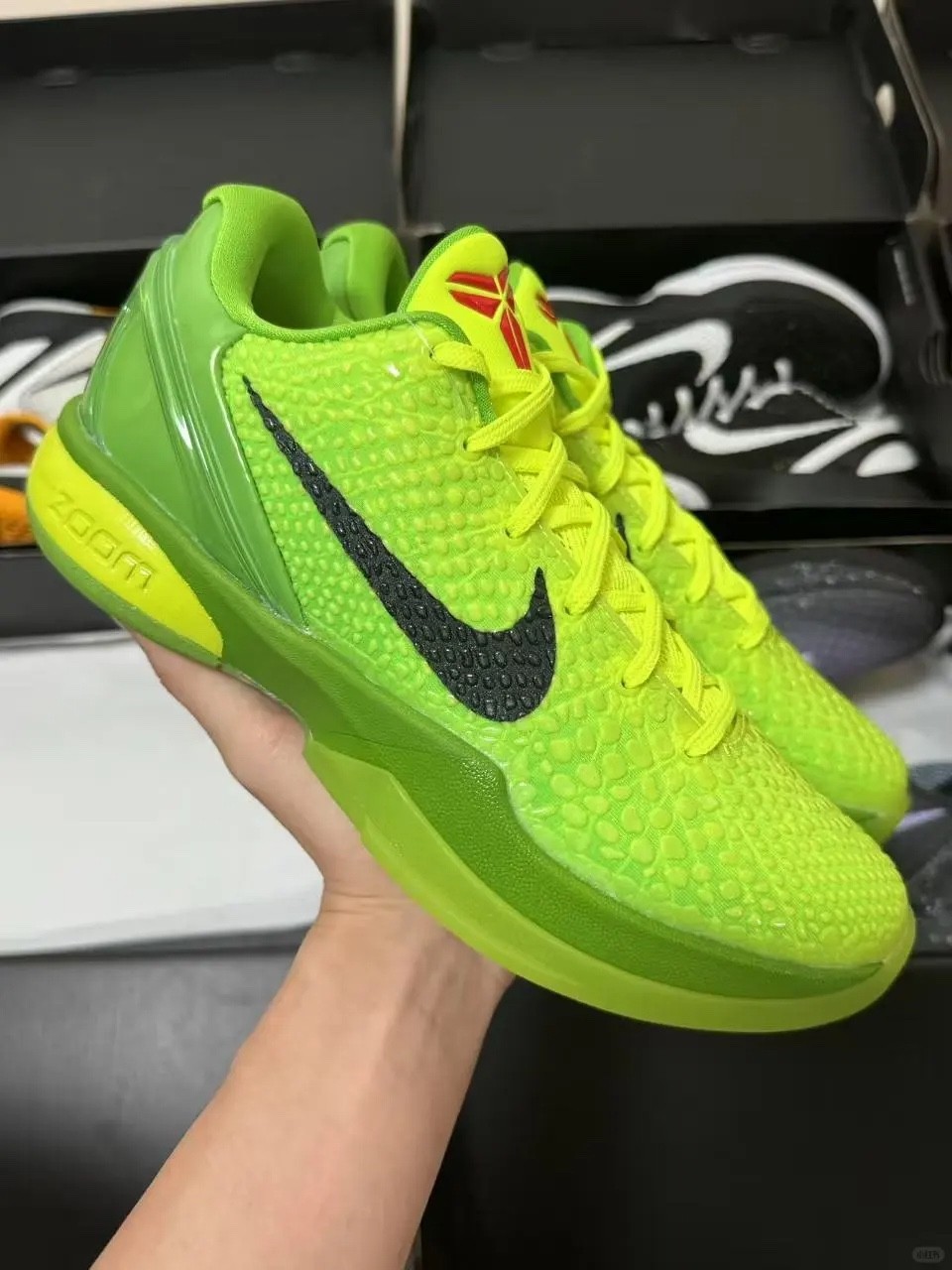 🟢 Grinch Nike Zoom Kobe 6 Men's Basketball Sneakers Volt Scale Low Top