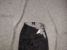 1950s Vintage European Morning Fishtail Suspender Buckle Striped Trousers Pants