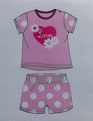Punto E Commola Baby Cotton Half Sleeve Pajamas Art.508