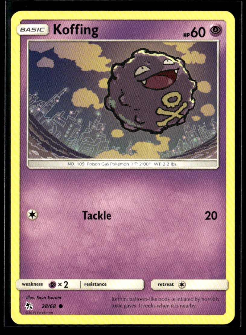 Koffing 28/68 Hidden Fates NM