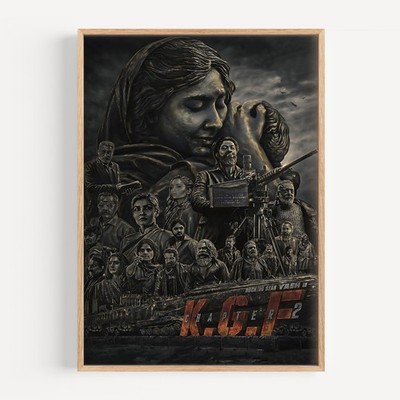 K.G.F Chapter 2 (2022) Movie Poster Wall Art Print