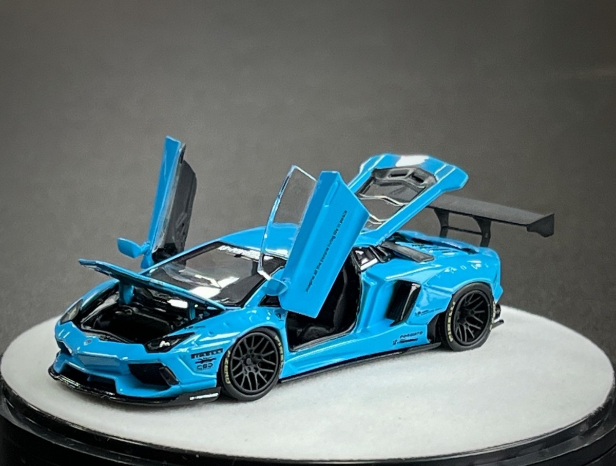 PGM 1:64 Lamborghini LBWK LP700 Blue Luxury w/ Turntable | eBay