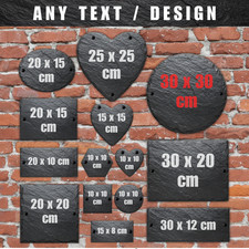 Rustic Natural Slate House Gate Sign Plaque Door Number Personalised Name Plate