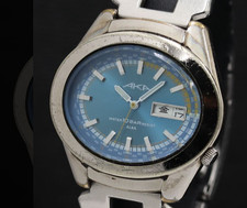Seiko Alba AKA V743-5A10 Day Date Quartz Blue Dial Watch 17cm Working