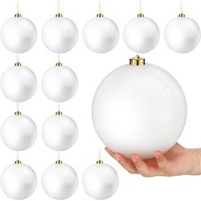12 Pcs Large Christmas Ball Ornaments Giant Oversized Plastic Shatterproof Ch...