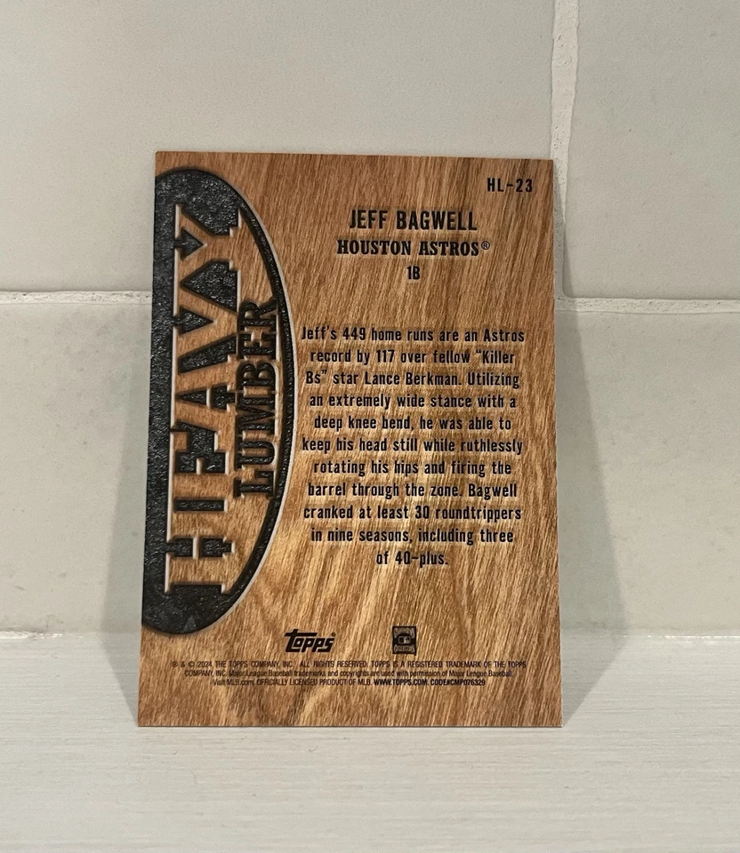 2024 Topps Series 2 Jeff Bagwell HEAVY LUMBER HL-23 SSP Case Hit Astros - Image 2 of 2