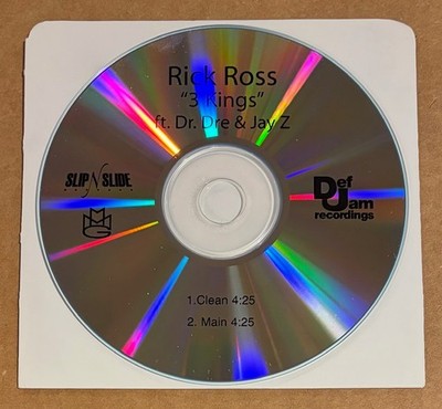 Rick Ross feat. Dr. Dre & Jay-Z - 3 Kings RARE promo test pressing CDr single