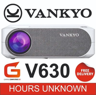 Vankyo V630 LED Projektor 250-340 ANSI Lumen STUNDEN GEBRAUCHT UNBEKANNT TFT LCD