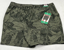 Kirkland Signature Men's Stretch Swim Shorts, Green Floral, Size XL