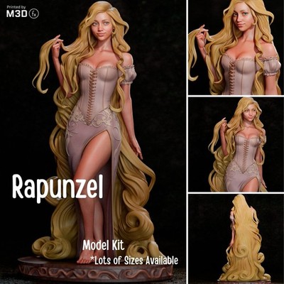RAPUNZEL (1:6, 1:9, 1:12) 3D Modellbausatz Figur unbemalt ungebaut Fan Art
