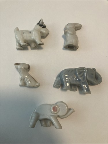 Collection Of 5 Vintage Animals - Rabbit, Elephants, Dogs, Japan - Picture 2 of 4