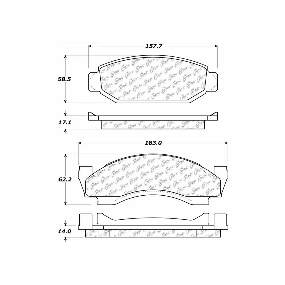 Juego de pastillas de freno de disco delanteras C-Tek rotor de freno de disco 3 piezas para Ford Torino 1972-1973 Foto 2 de 4