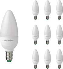 Candle Bulbs Small Screw In E14 Cap | Warm White | Megaman LED Lamp | PACK OF 10