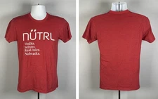 NUTRL Vodka Seltzer Real Juice Nebraska Football T Shirt Mens Small Red
