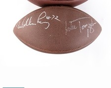 William “The Fridge” Perry & Mike Tomczak DUAL SIGNED FOOTBALL  Wilson NFL