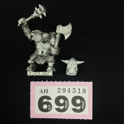 BLACK Orc Mit 2 Hand Waffen Warhammer Fantasy Die Alten Welt Orks 6. Ed WFB