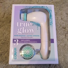 Facial Brush 3 Facial Brush Attachments New Battery Operated Water Resistant 