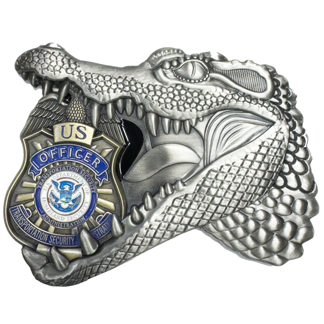 EL16-16 TSA Transportation Security Officer Challenge Coin Alligator Gator TSO