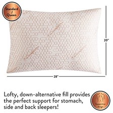 DEARFOAMS BED PILLOWS,SET OF 2 STANDARD/QUEEN SIZE,DOWN ALTERNATIVE -