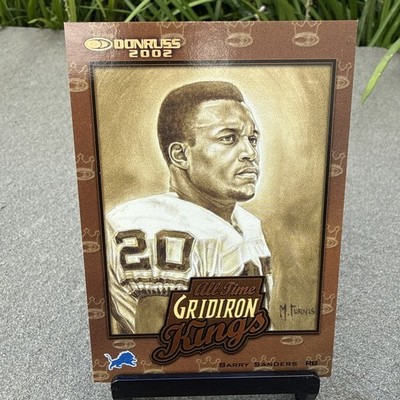2002 Donruss - All Time Gridiron Kings Barry Sanders #AT-7 /2000