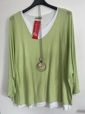Lagenlook 3-Teiler Shirt Top Überwurf Kette ...
