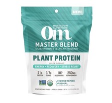 Unsweetened Protein Supplement Powder 16 Servings Plant Based with Mushrooms