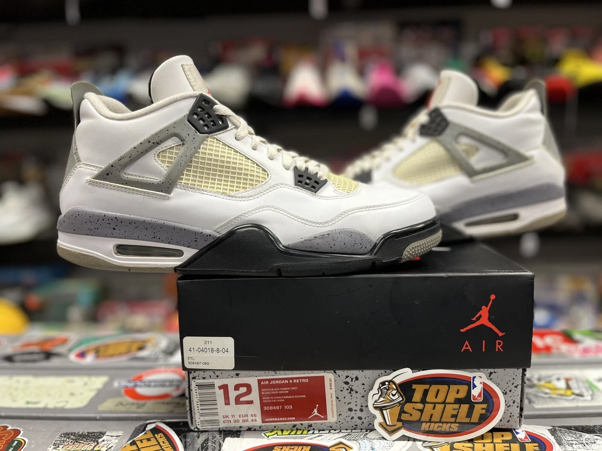 Air Jordan 4 White Cement 2012 Size 12 Used Rare Retro Authentic Basketball MJ
